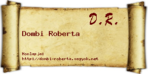 Dombi Roberta névjegykártya